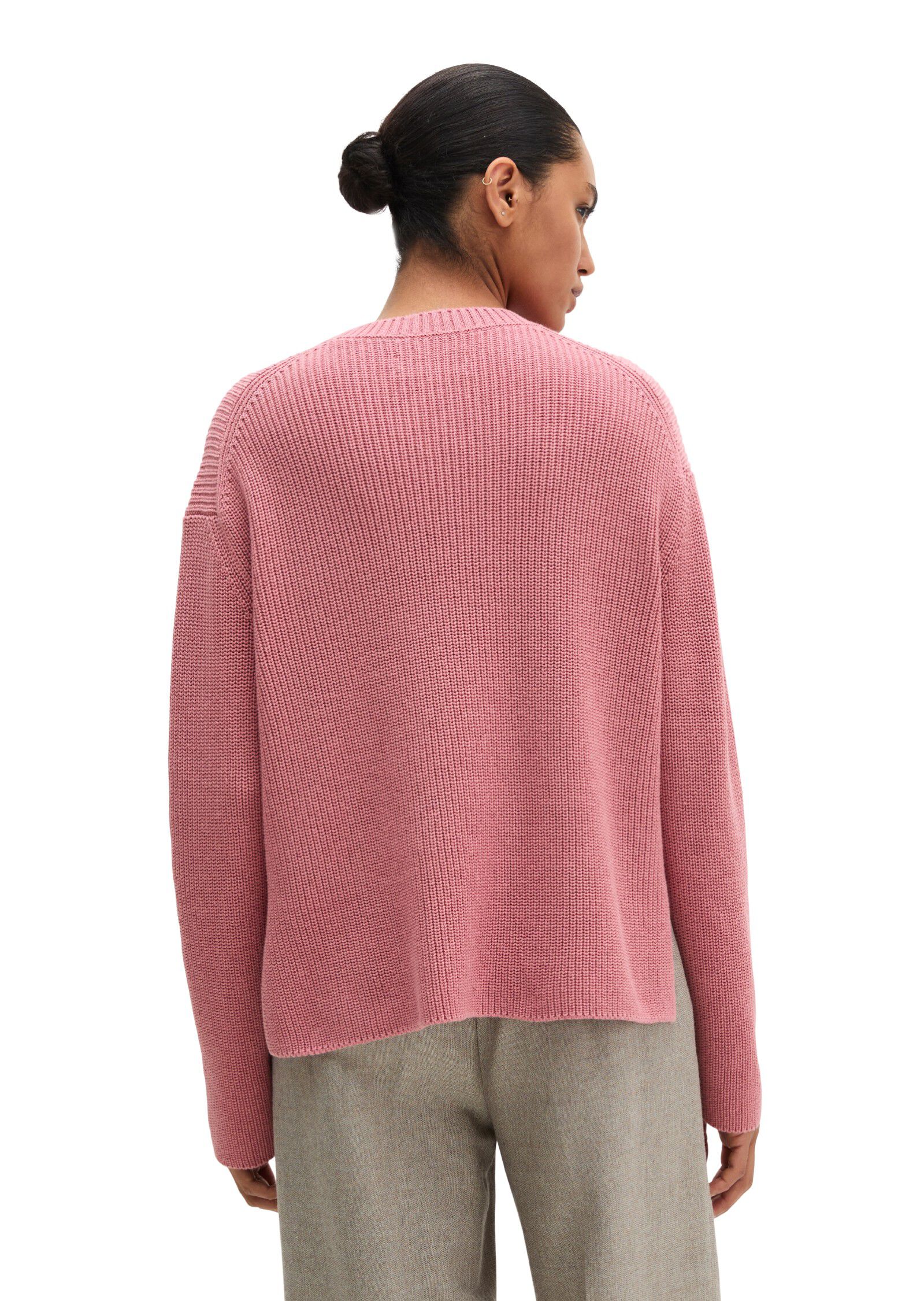 Pullovers, LSL, Round-Neck, Slits