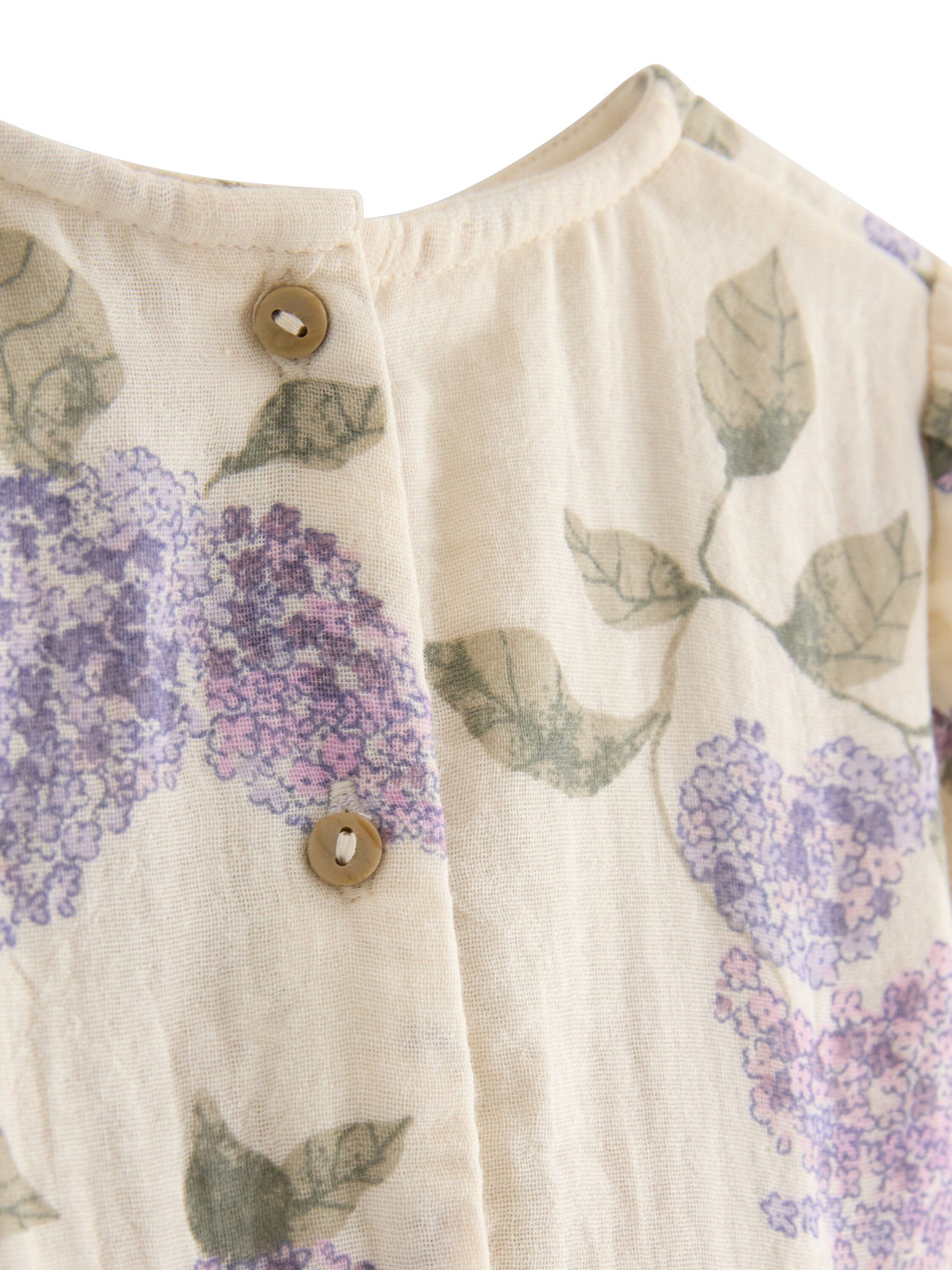 Woven dress with round neckline, lo