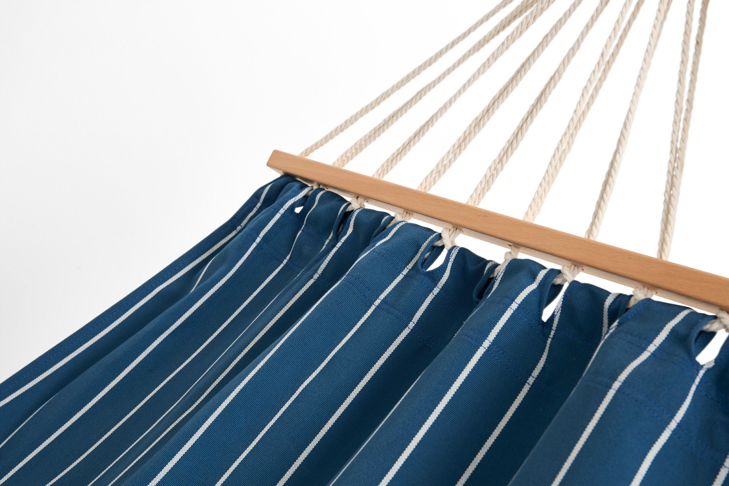 Outdoor Market Hammock - Blue with beige stripe -