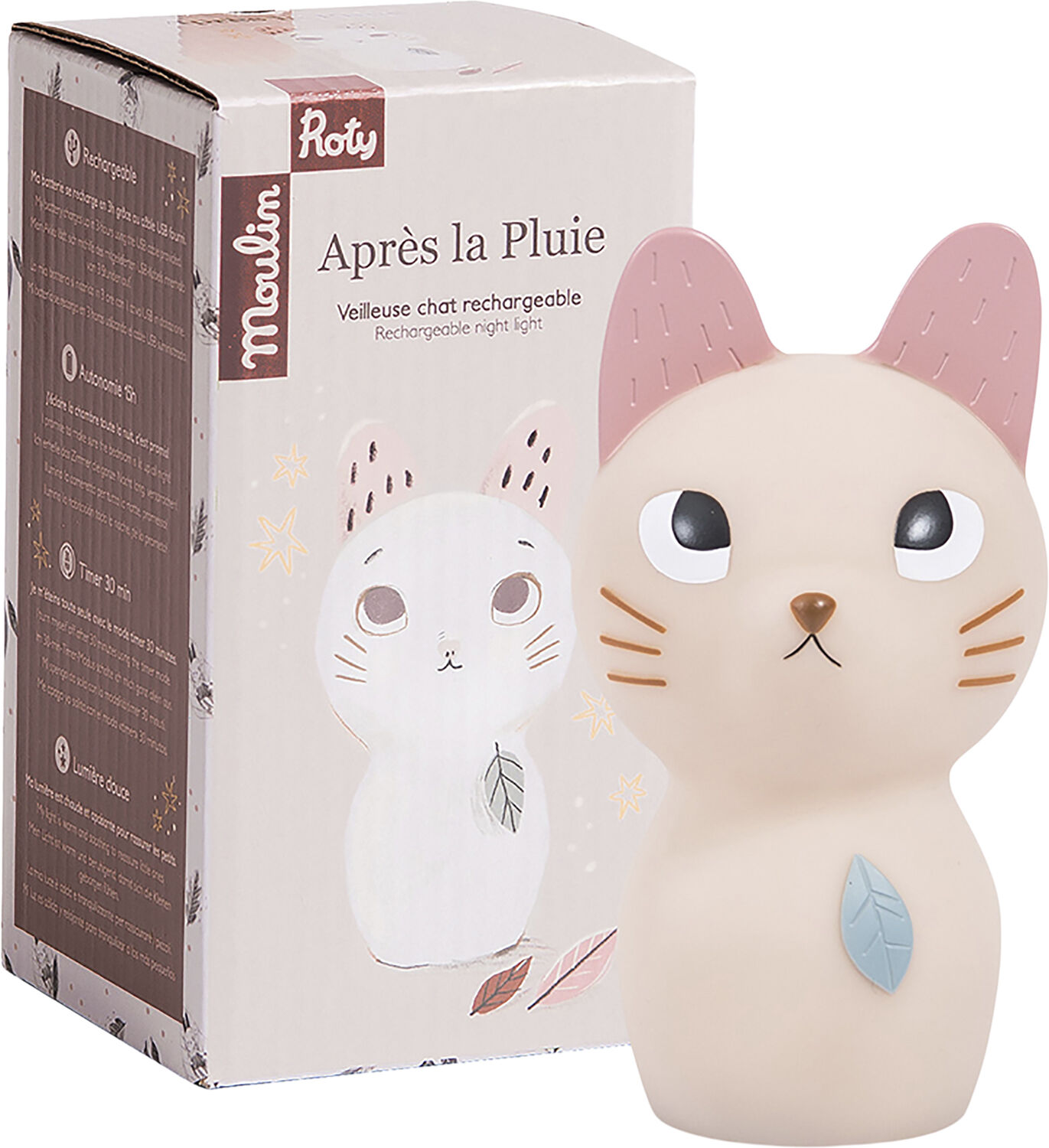 Moulin Roty - V&aring;gelampe - Kat USB opladelig