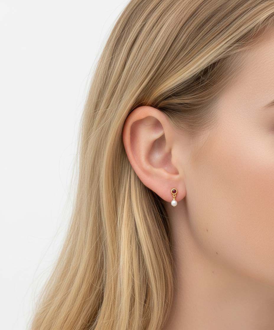 Amber petite &oslash;reringe