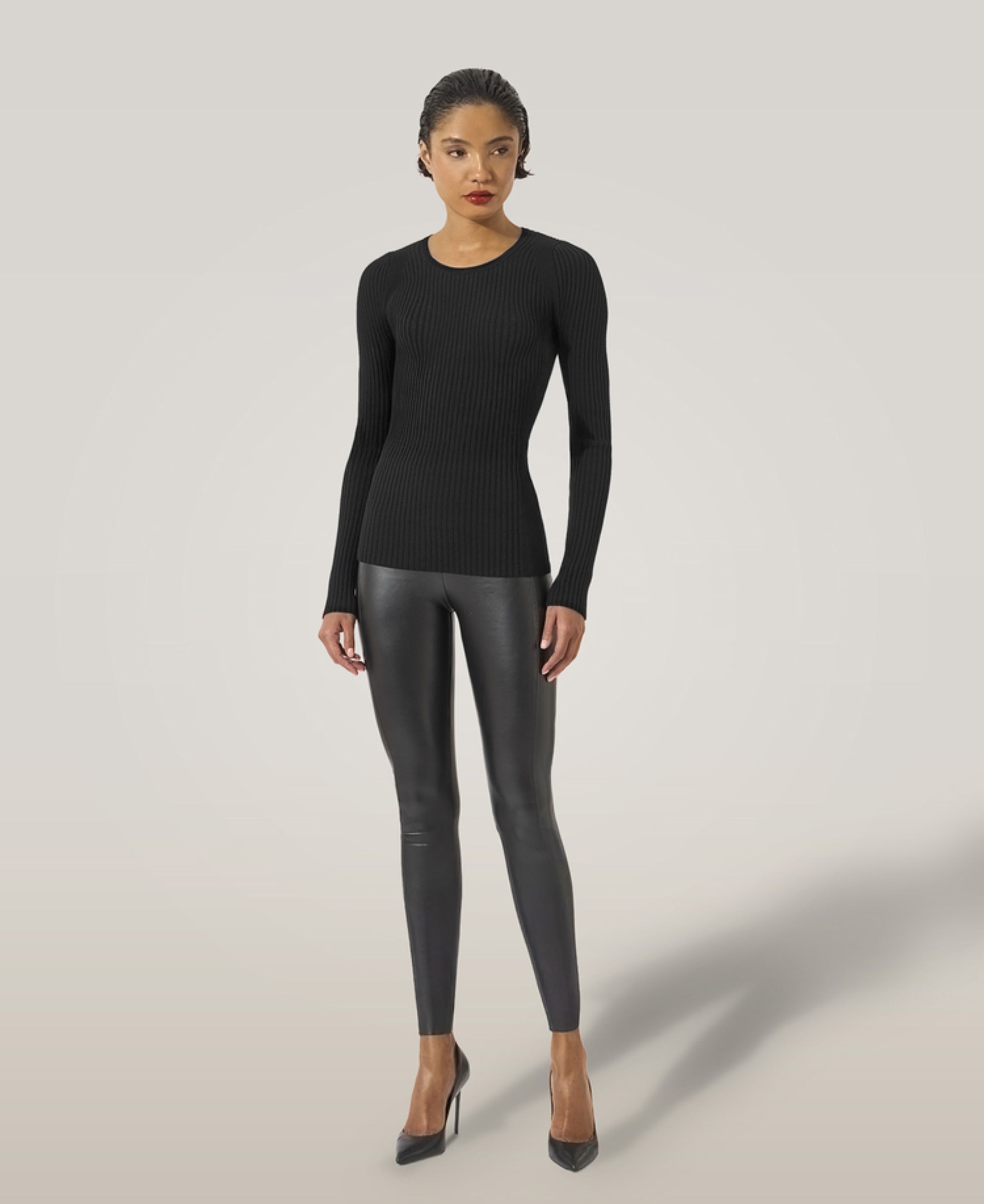 Fine Merino Rib Top L. Sleeves