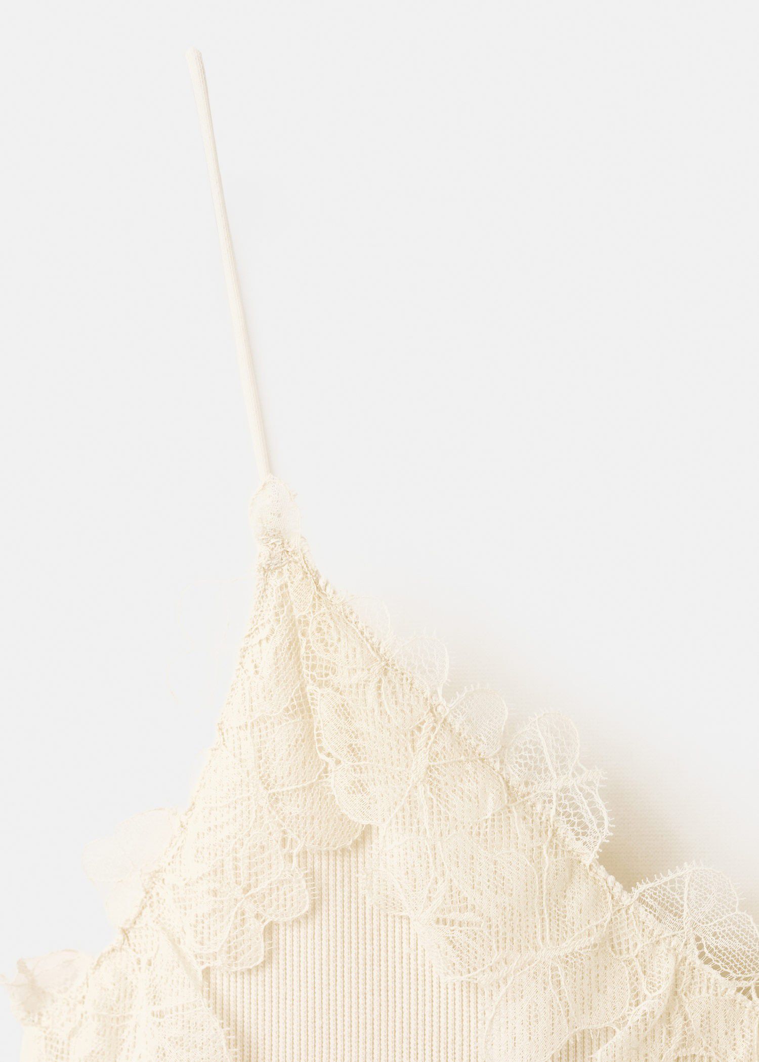 Lace detail knit top