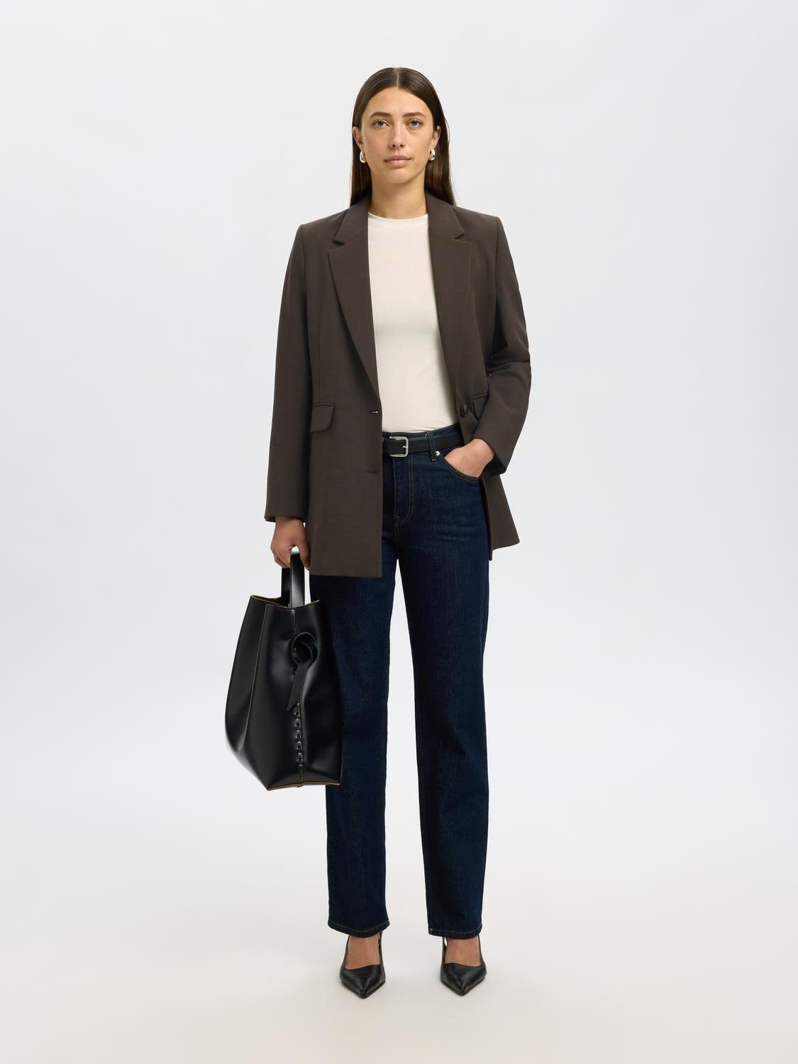 Slwrita Ls Relaxed Blazer Mel Noos