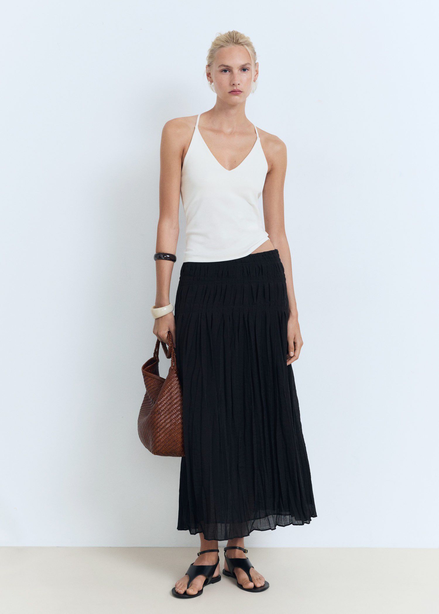 Open-back cotton top