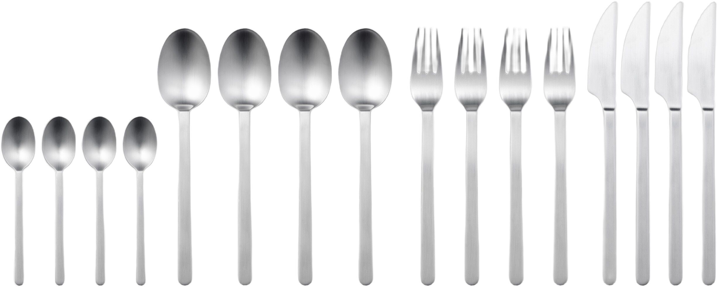 Bestickset Norm 16 delar Matt st&aring;l