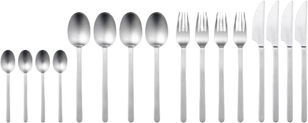 Bestickset Norm 16 delar Matt stål