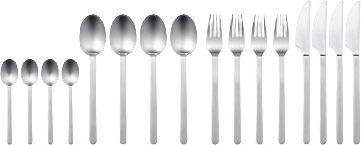 Bestickset Norm 16 delar Matt stål