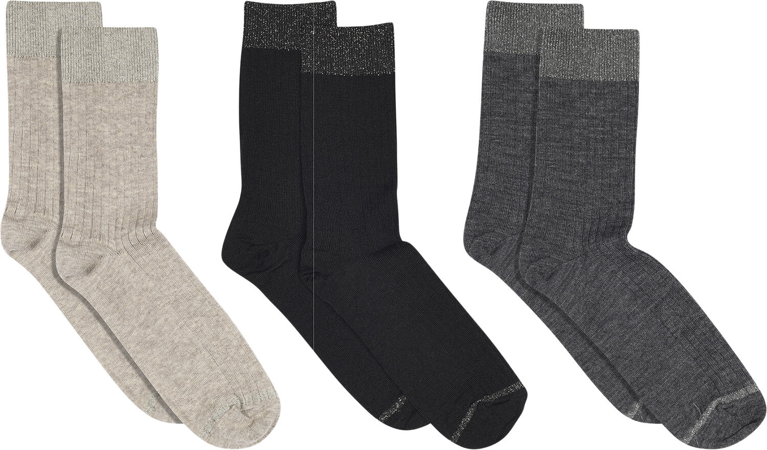 Erina wool rib socks - 3-pack