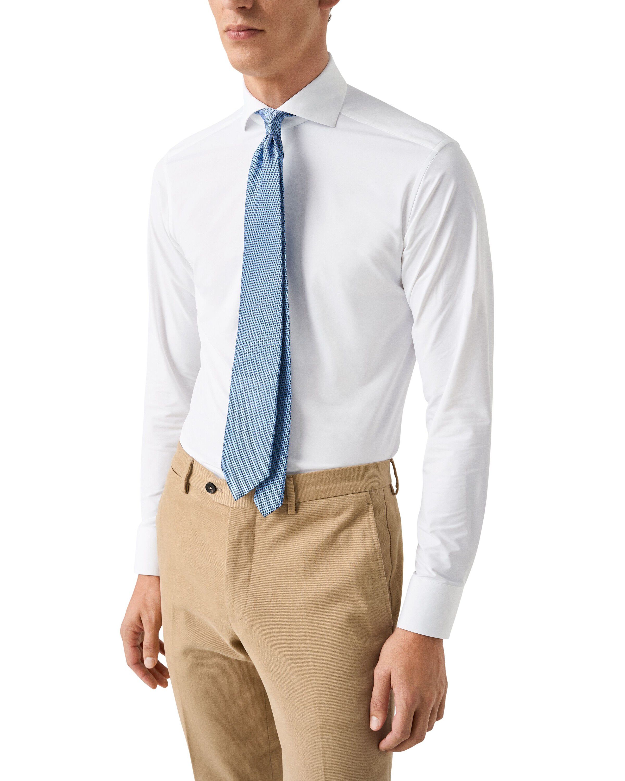 Light Blue Four-Way Stretch Shirt - Contemporary Fit