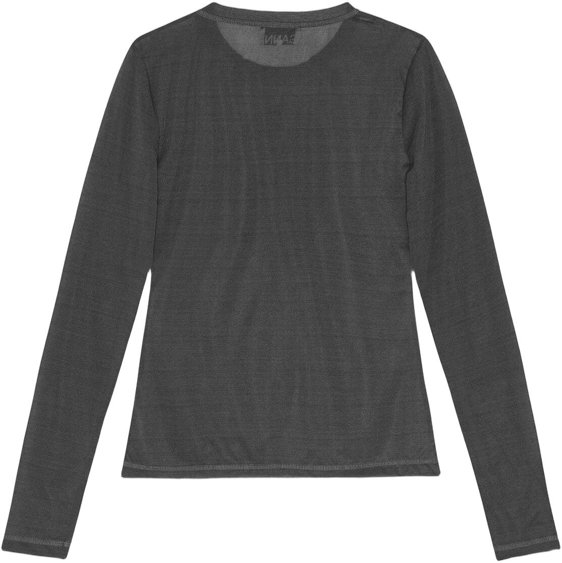 Sheer Mesh Jersey Long Sleeve Top