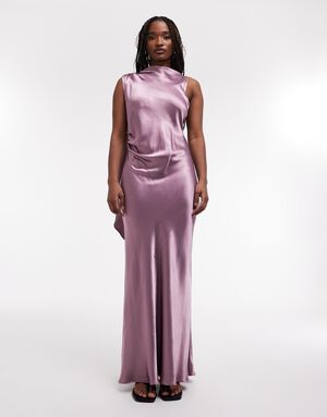 TSVEGA SL O-NECK MIDI DRESS WVN