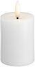 Moods & More - LED Pillar Candles, Silk, Melted, Classic white, 49x75