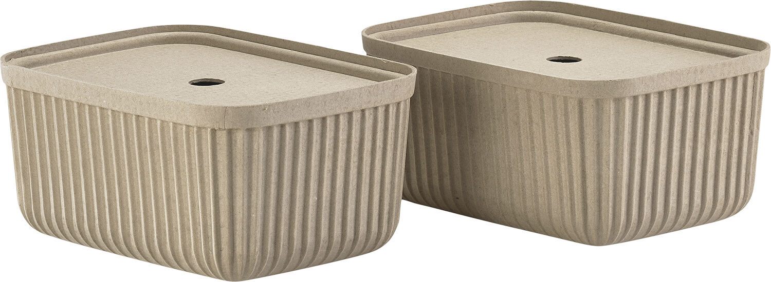 F&ouml;rvaringsbox Pulp 32 x 23 cm 2 st Natural Brown