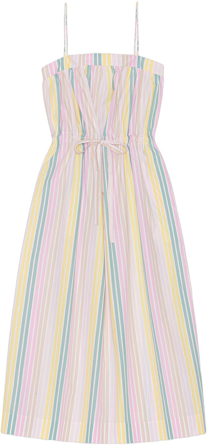 Maxikl&auml;nning med remmar i randig bomull