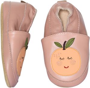 Orange leather slippers