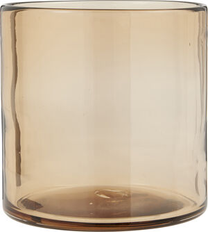 Lykta brun cylinder munblåst