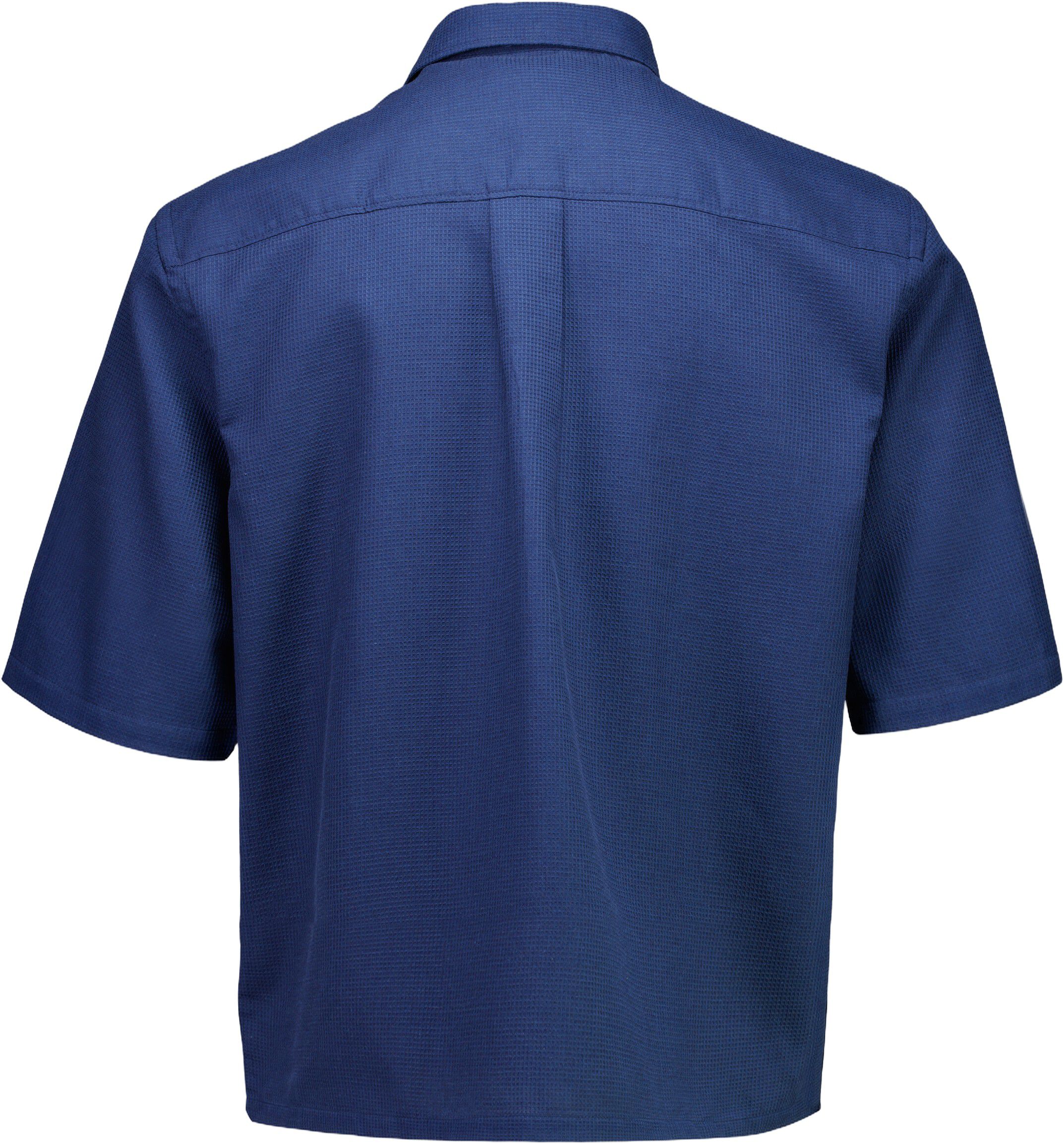 Solid dobby cotton shirt S/S