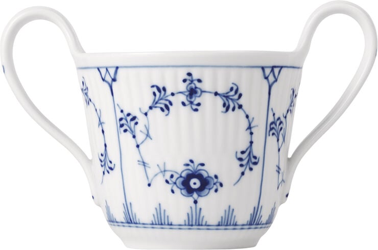 Musselmalet Riflet babykop, 13 cl.