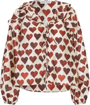 2067 Flat Textured Poly, Multi Ruffle Raglan Top