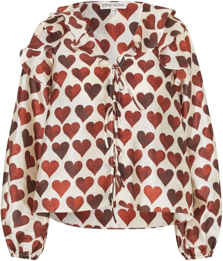 2067 Flat Textured Poly, Multi Ruffle Raglan Top