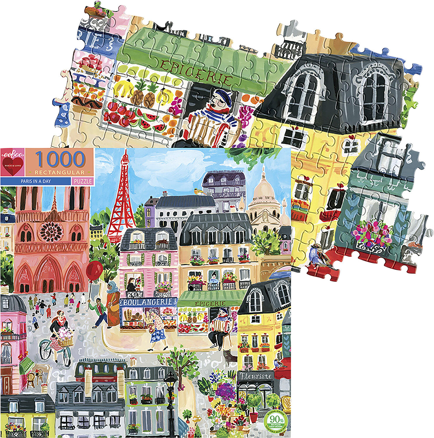 eeBoo - Puslespil 1000 brk - Paris