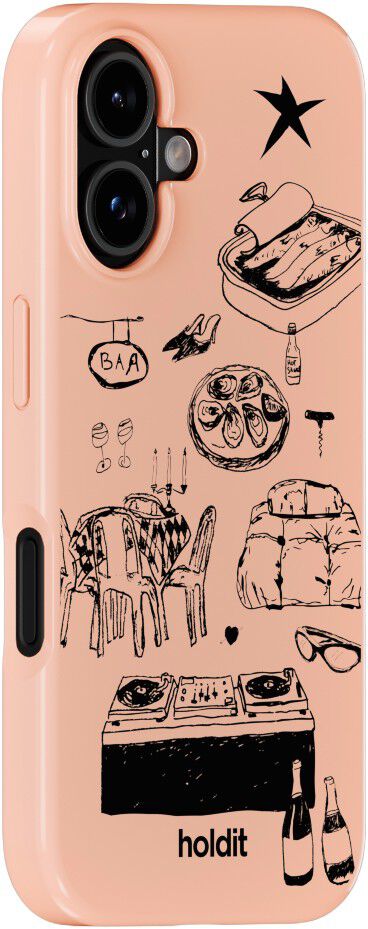 Graphic Print Case MagSafe iPhone 16 Bare Pink