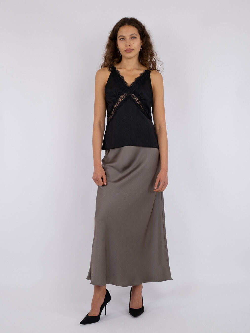 Vicky Heavy Sateen Skirt