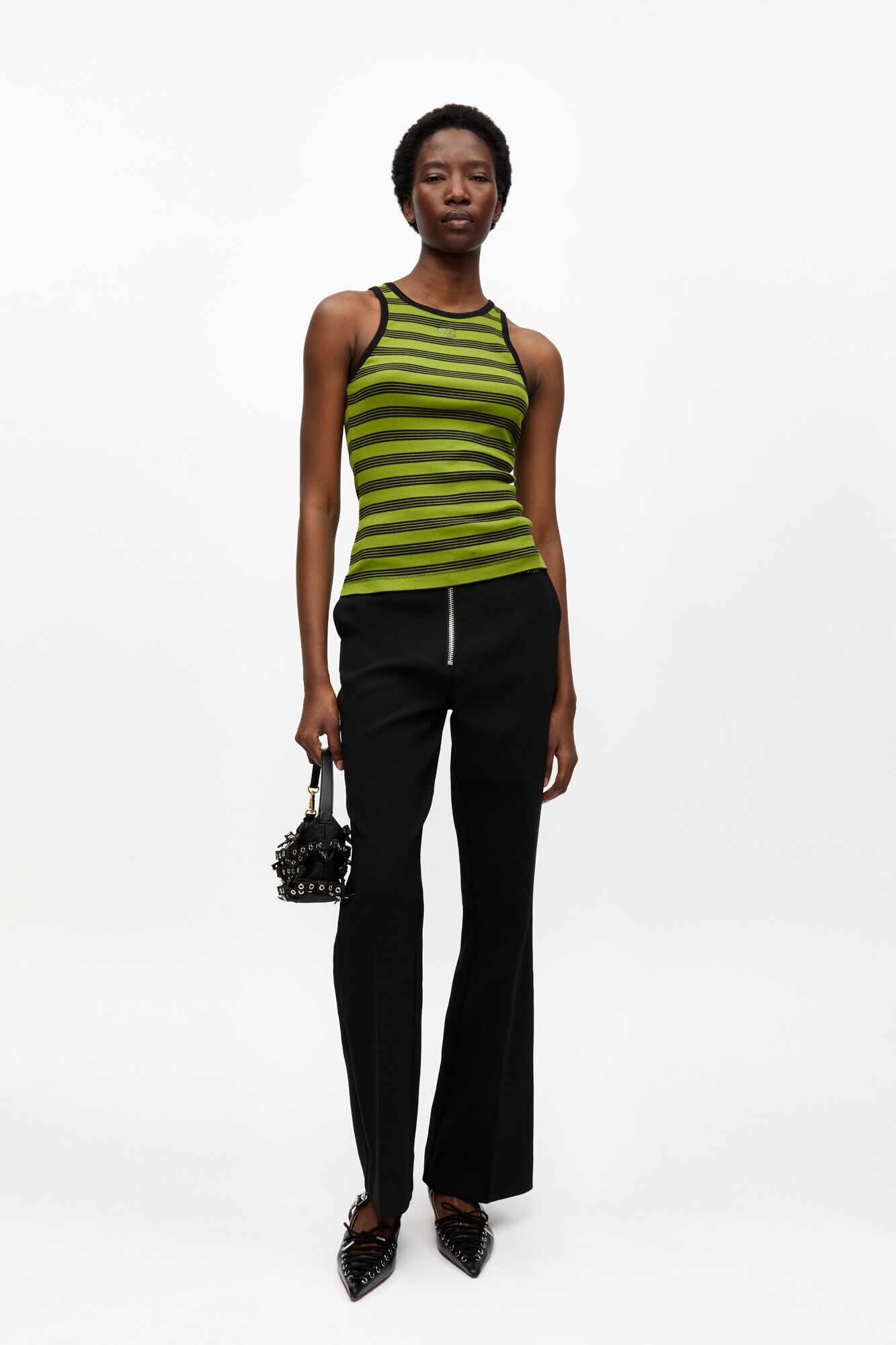 Striped Soft Cotton Rib Tank Top