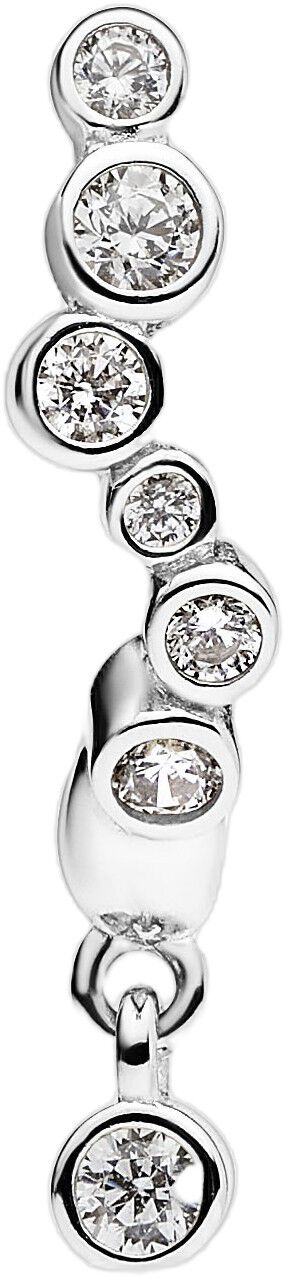 Nova Drop Huggie Silver