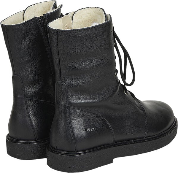 Snørestøvle med uldfoer, lynlås wid