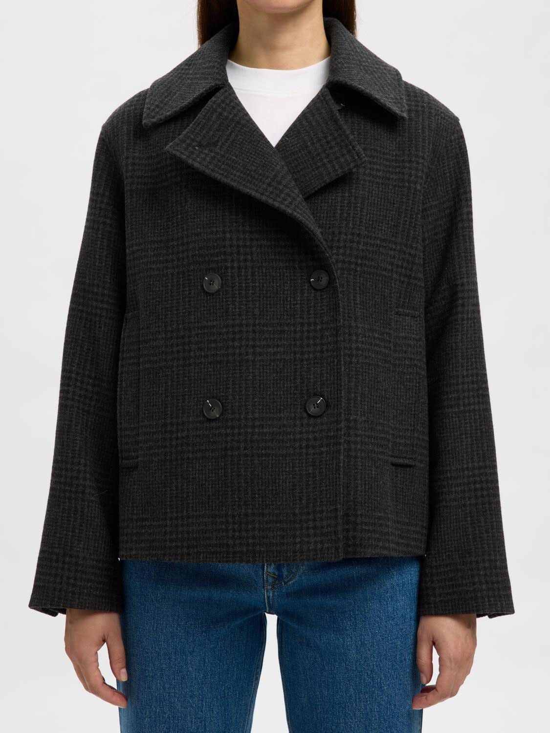 SLFALMA PATTERN WOOL BLEND JACKET
