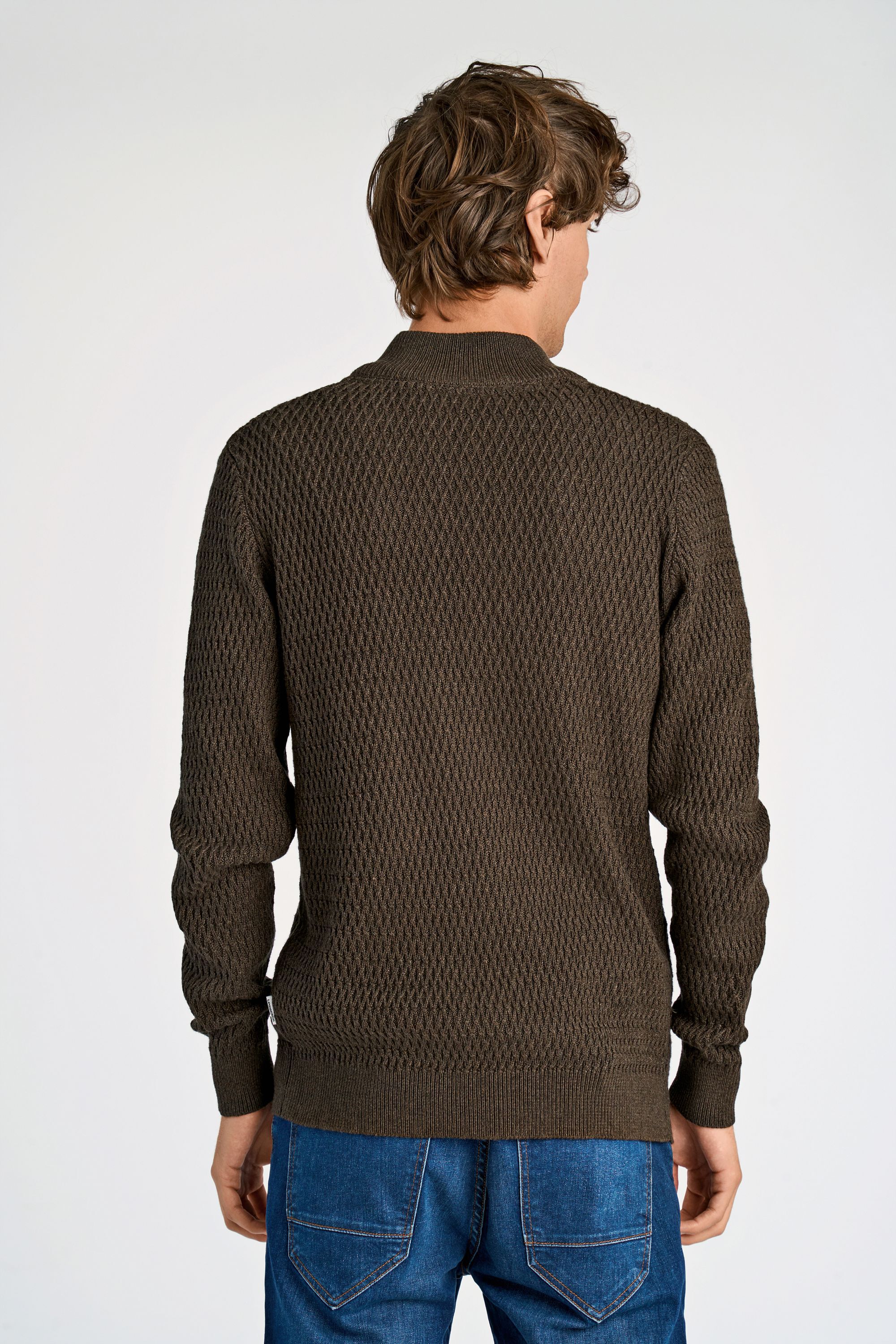 Zip through structure cardigan