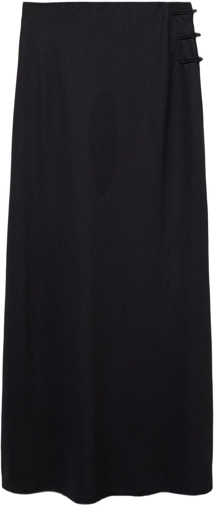 Linen blend straight skirt