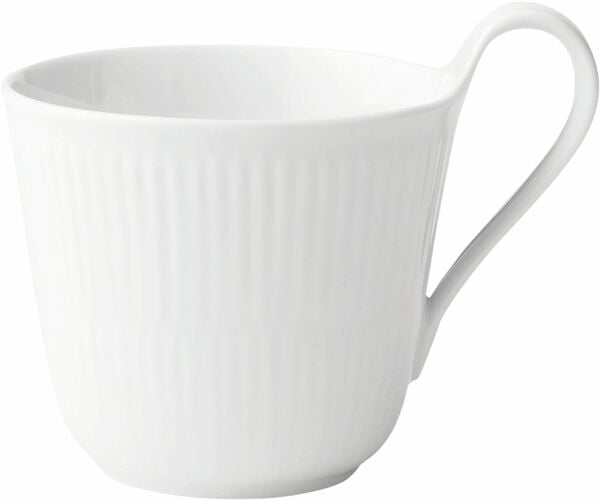 White Fluted kopp med högt handtag 33 cl