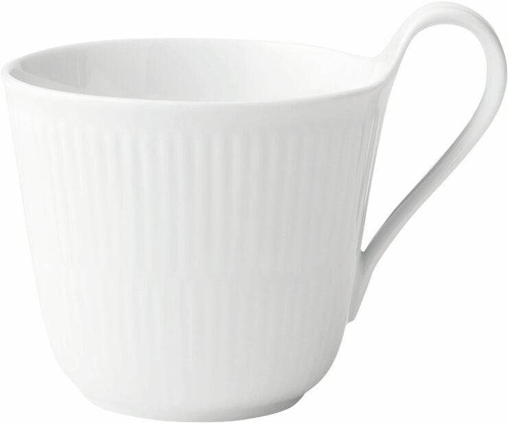 White Fluted kopp med högt handtag 33 cl