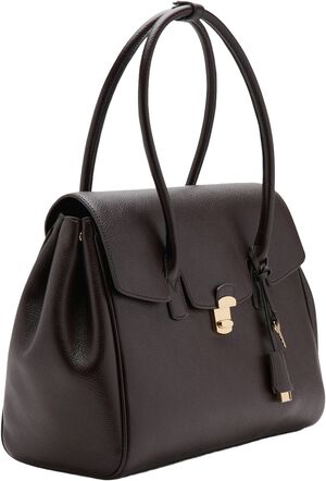 Medium city handbag with flap