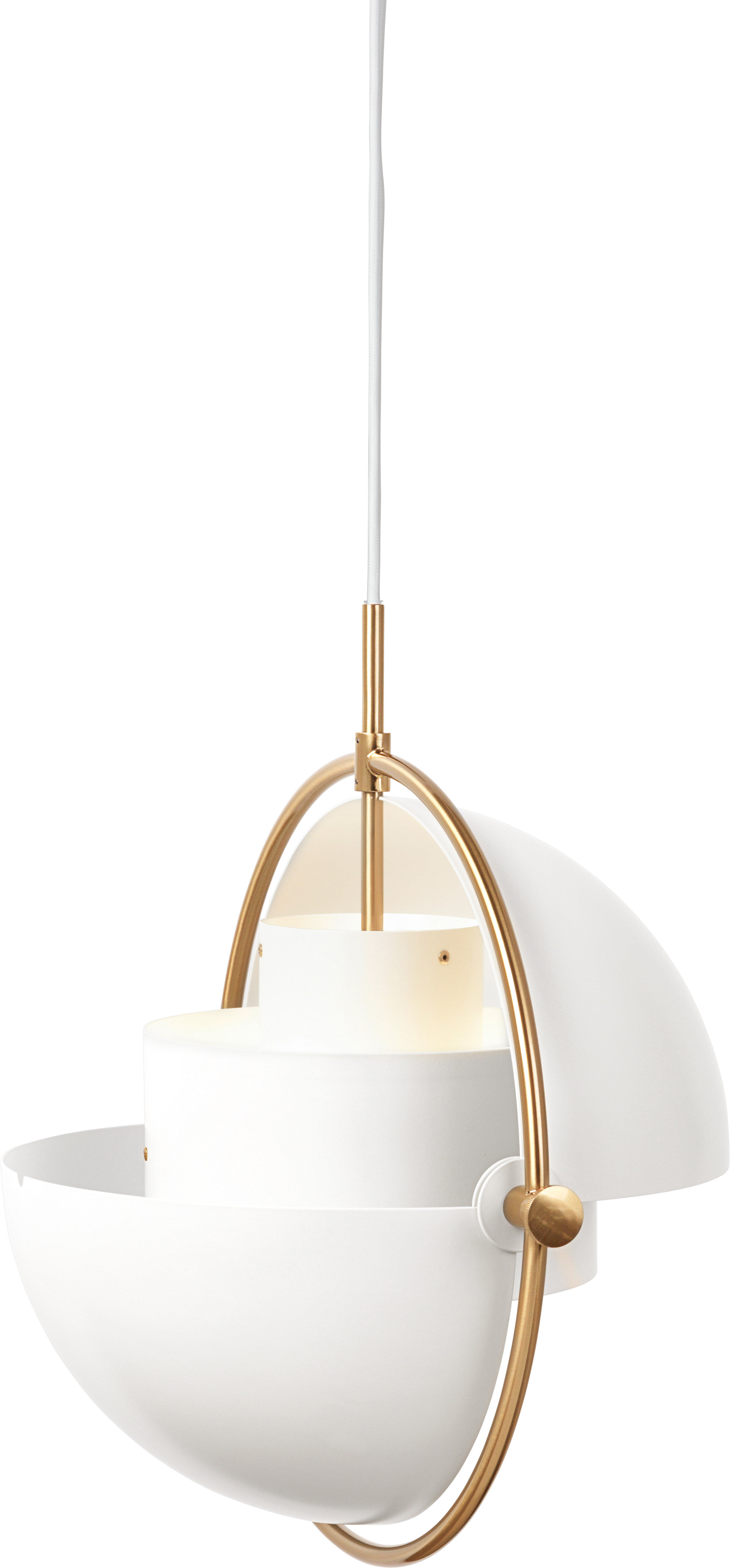 Multi-Lite Pendant (Base: Brass, Shade: White Semi Matt)