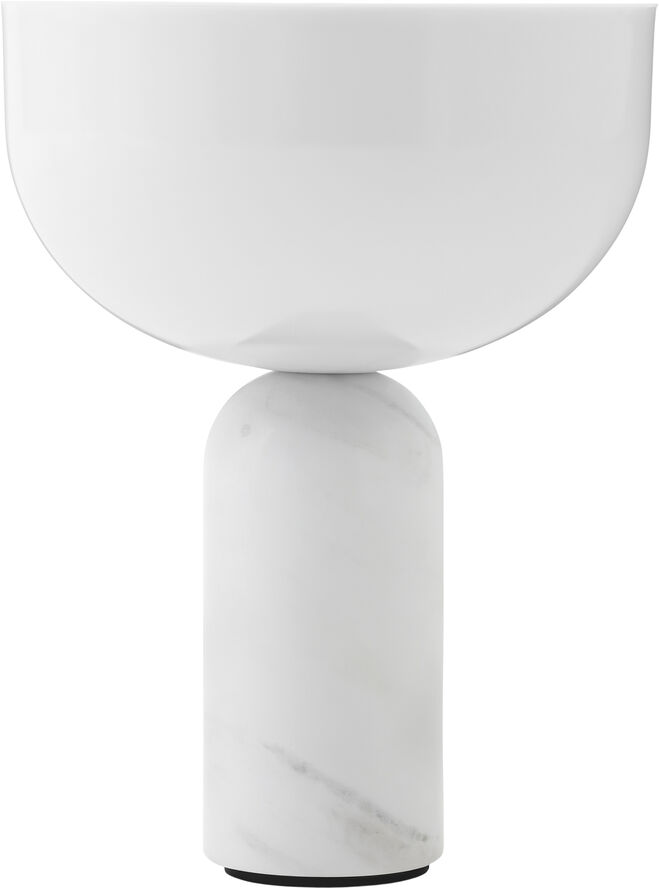 Kizu Table Lamp, Portable, White Marble