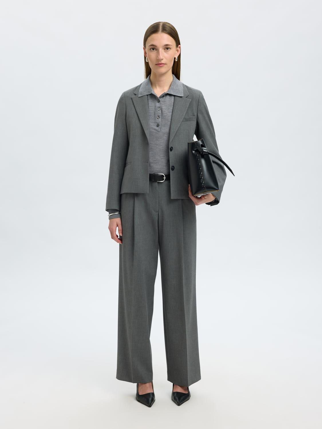 SLFTHEA LS KNIT MERINO COLLAR NECK