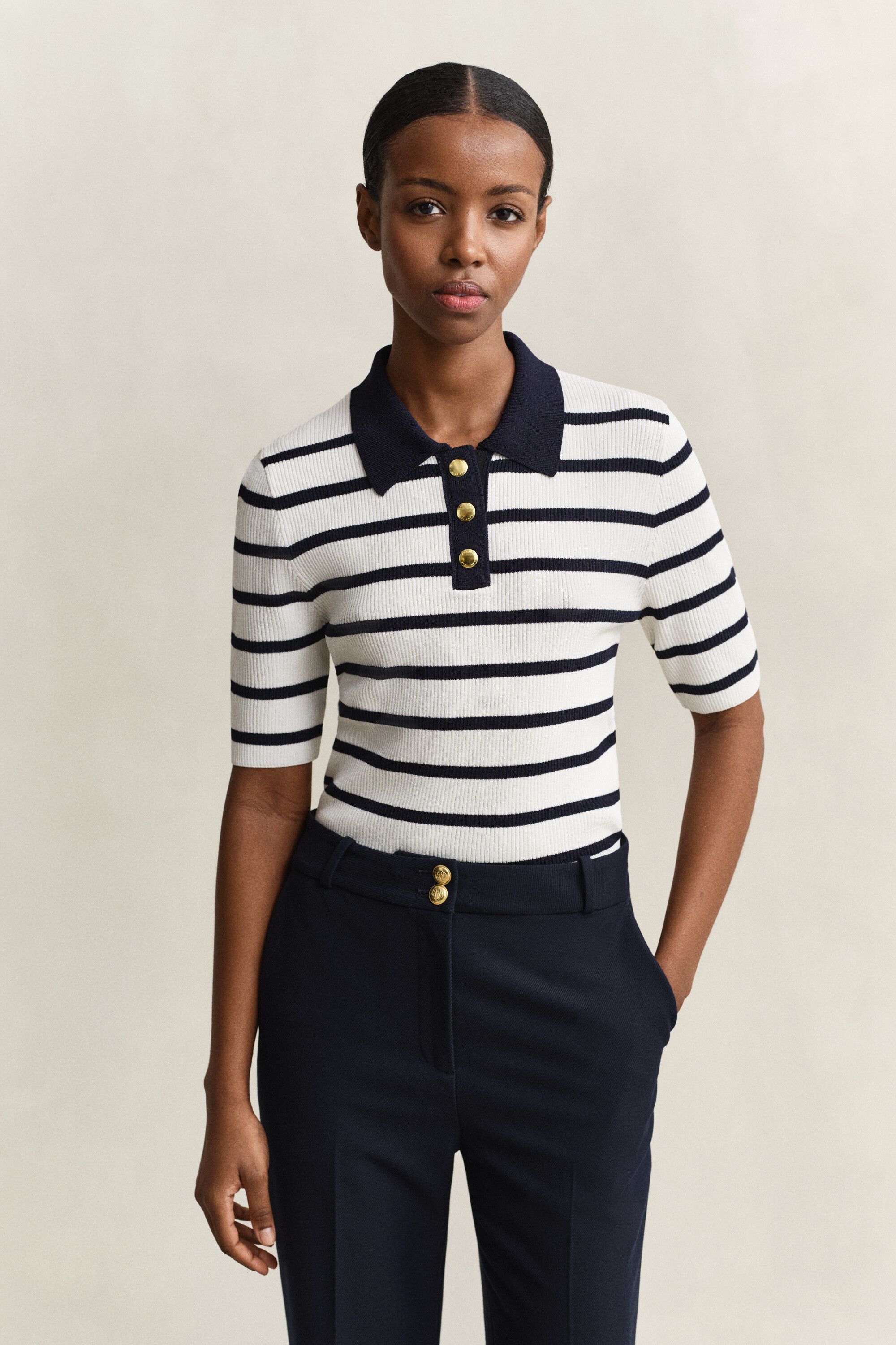 STRIPED KNIT RUGGER