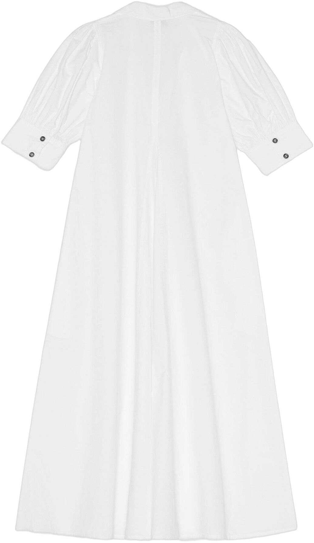 Cotton Poplin V-Neck Maxi Dress