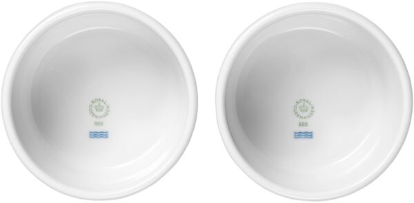 Hvid Riflet Souffléskåle, 9 cm/20 cl, 2 stk