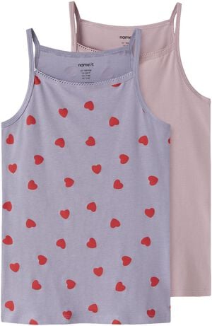 NKFSTRAP TOP 2P LAVENDER HEARTS NOO