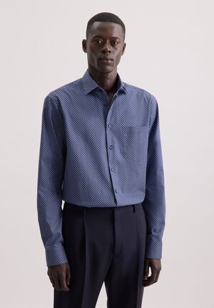 Business shirt Regular 1/1 Kent-Collar Print