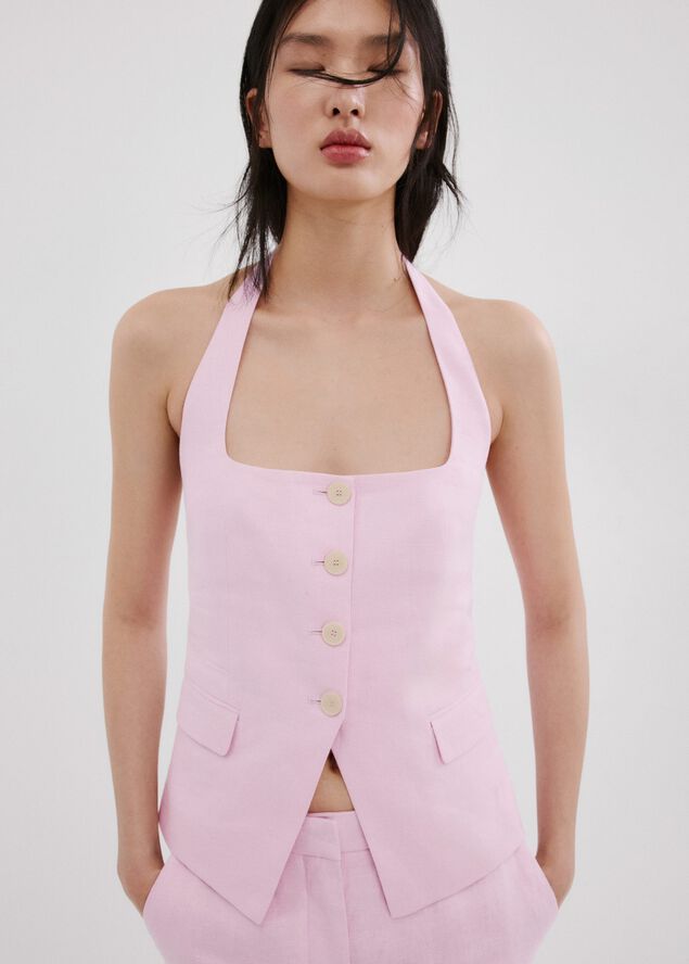 Linen suit waistcoat