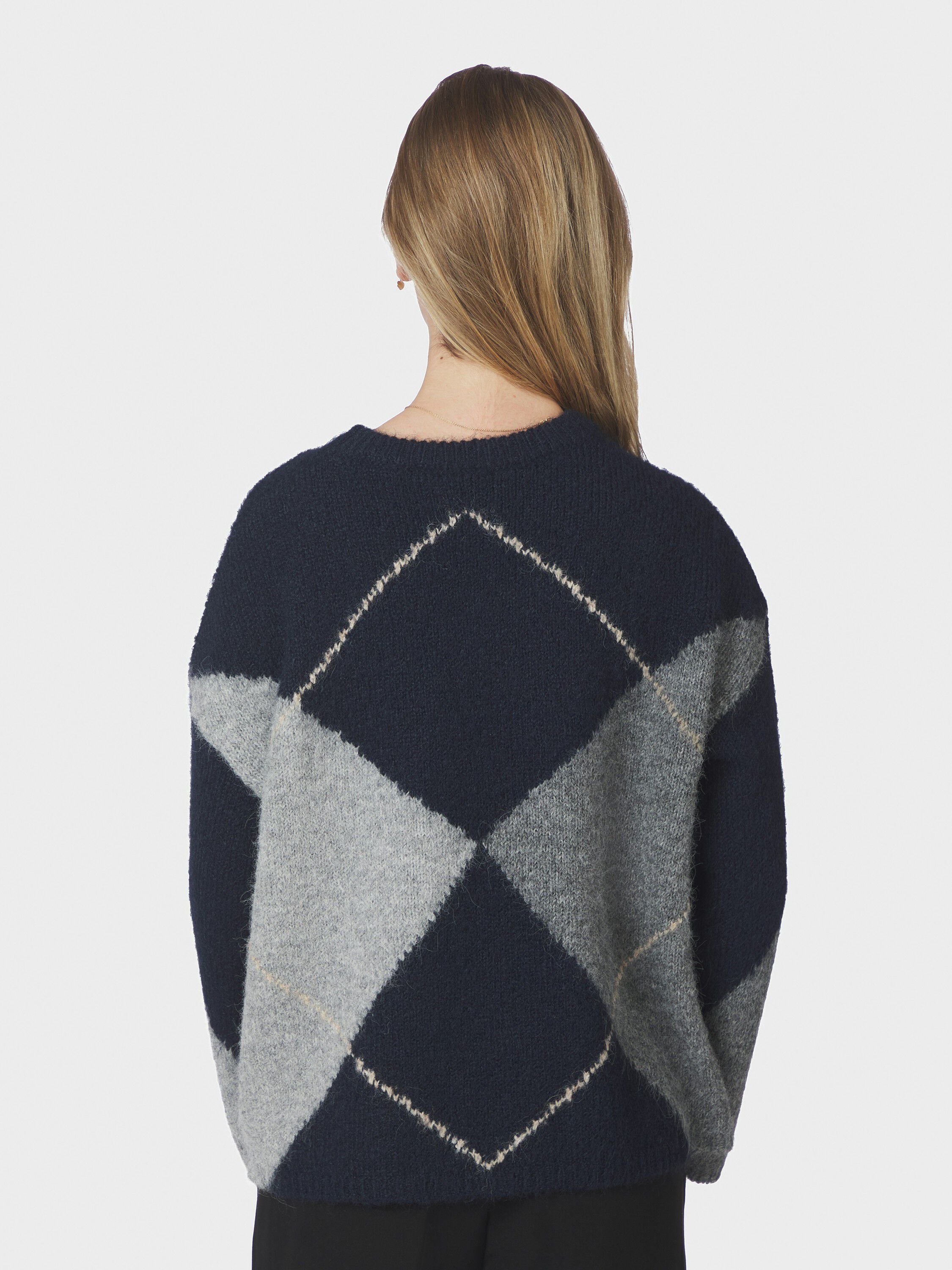 Inga Check Fluff Knit Blouse