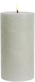 LED pillar candle, Dusty green