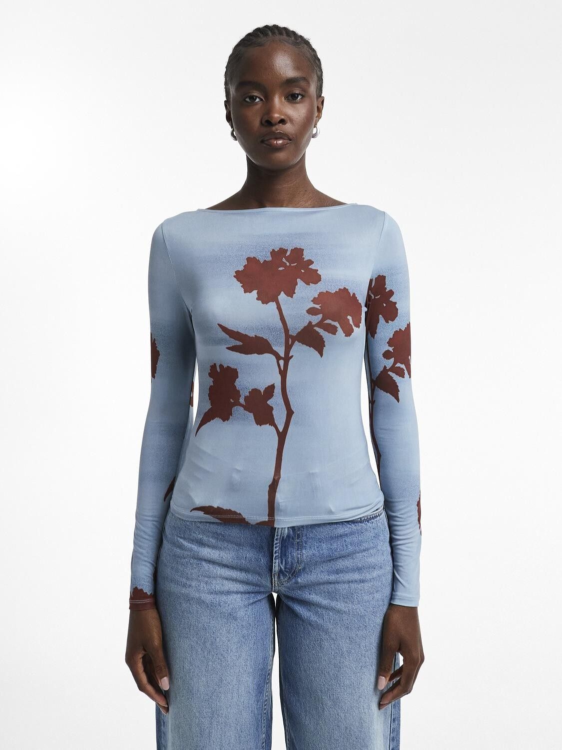 Tskjerstin Ls Floral Print Top Jrs