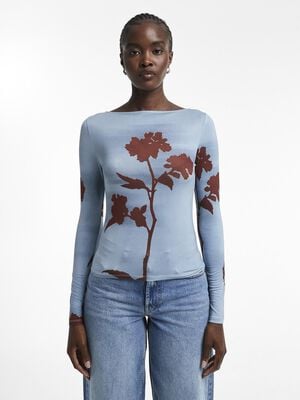 TSKJERSTIN LS FLORAL PRINT TOP JRS